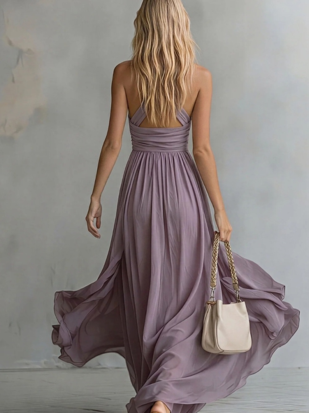 Oyrosy Flowy Halter Dress - Picture 2 of 12